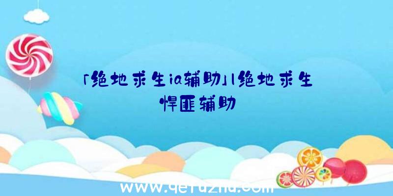 「绝地求生ia辅助」|绝地求生悍匪辅助